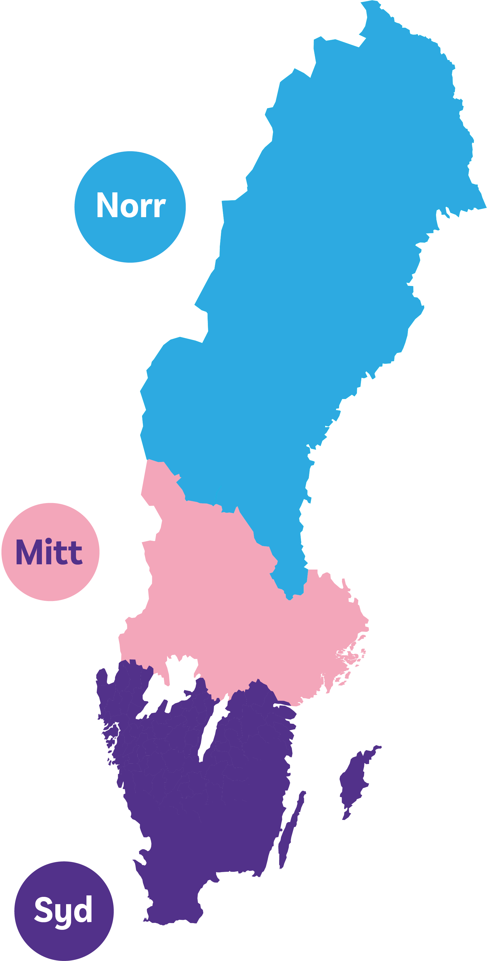 Regioner Personalomstrukturering: Fyra regioner blir tre | UNF